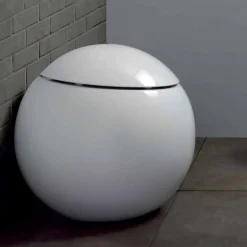 Viadurini Bathroom Wc-Design kugelförmige Toilettenvase aus Keramik Made in Italy Fanna