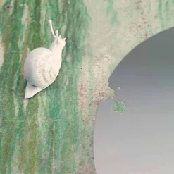 Viadurini Lighting Design Wandleuchten-Design Leaf Wandleuchte aus weißer Keramik und Schnecke - Schneckendekoration