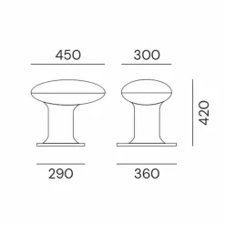 Il Fanale Design Beleuchtung-Design Led Gartenlampe aus grauem oder braunem Gusseisen - Bitta von