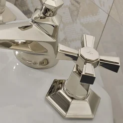 Viadurini Bathroom Bidetarmaturen-Design 3-Loch-Bidet-Wasserhahn aus Messing im Vintage-Stil Made in Italy - Silvana