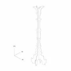 Mabele Garderobenständer-Design moderne Kleiderbügel Barokko , Made in Italy