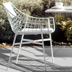 Varaschin Metallsessel-Design Outdoor-Sessel aus weißen Stahl Summer Set