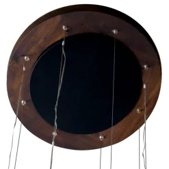 Grilli Design Kronleuchter-Design Pendellampe mit 4 Leuchten aus Holz York in Italien hergestellt