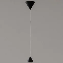 Viadurini Lighting Designer Pendelleuchten-Design Pendelleuchte aus weißem Gips und schwarzem Aluminium 2 Kegel - Tesera