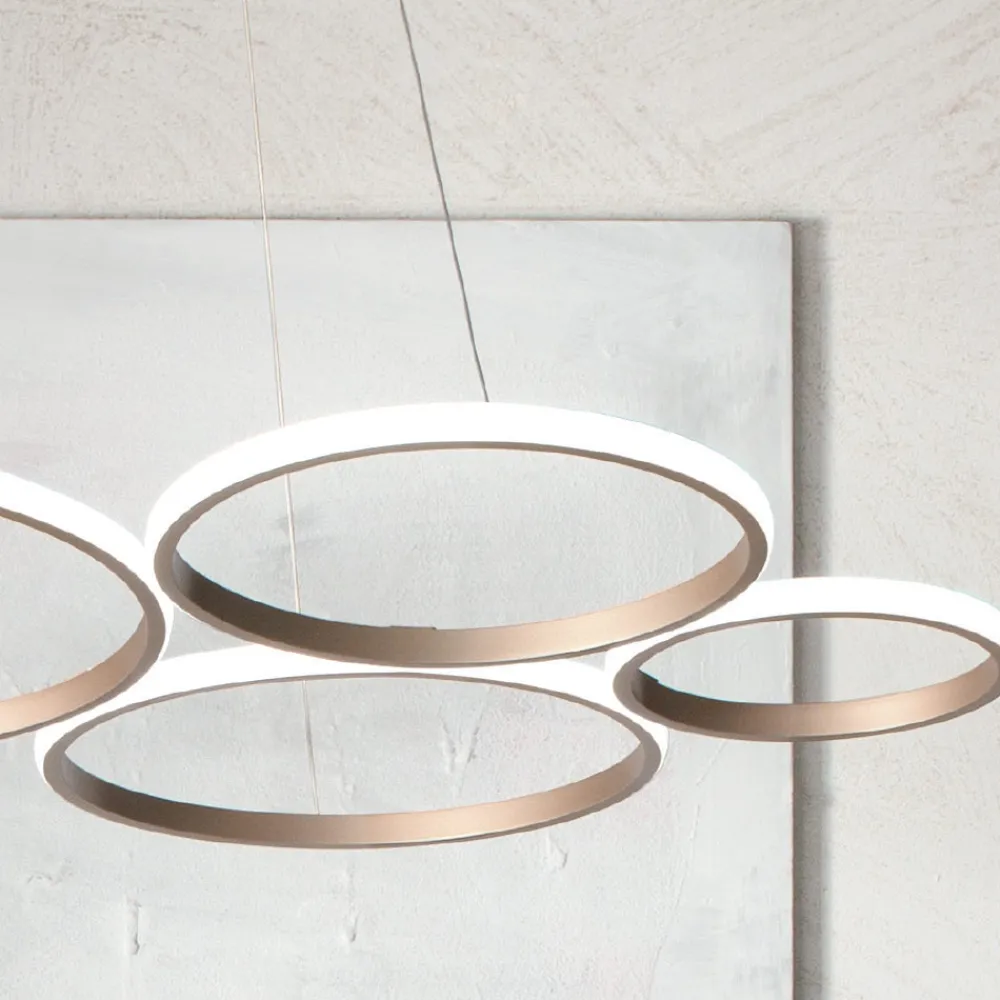 Viadurini Lighting Designer Pendelleuchten-Design Pendelleuchte für Wohnzimmer in Silber oder Gold Metall - Olimpo