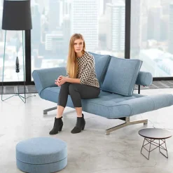 Innovation Schlafsofas Im Skandinavischen Design-Design polster Schlafsofa Ghia by mit verchromten Beinen