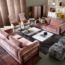 Grilli Moderne Sofas-Design Polstersofa Dreisitzer York in Italien hergestellt