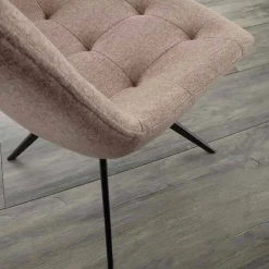 Viadurini Design Stühle-Design Polsterstuhl mit Druckknöpfen aus Stoff oder Nabukleder Venezia