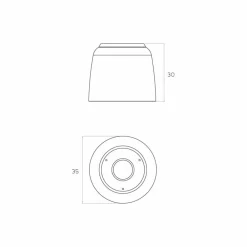 Viadurini Bathroom Duschköpfe-Design Runder Deckenduschkopf in Luxolid made Italy, Ruda