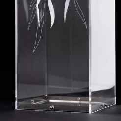 Viadurini Decor Regenschirmständer Design-Design Schirmständer aus transparentem Plexiglas mit gravierten Blättern - Kanno