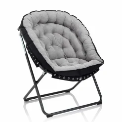 Viadurini Living Moderne Sessel-Design Sessel aus hellgrauem Samt mit schwarzer Metallstruktur - Tronia