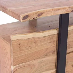 Viadurini Living Anrichte-Design Sideboard aus Akazienholz und Homemotion lackiertem Stahl - Lanza