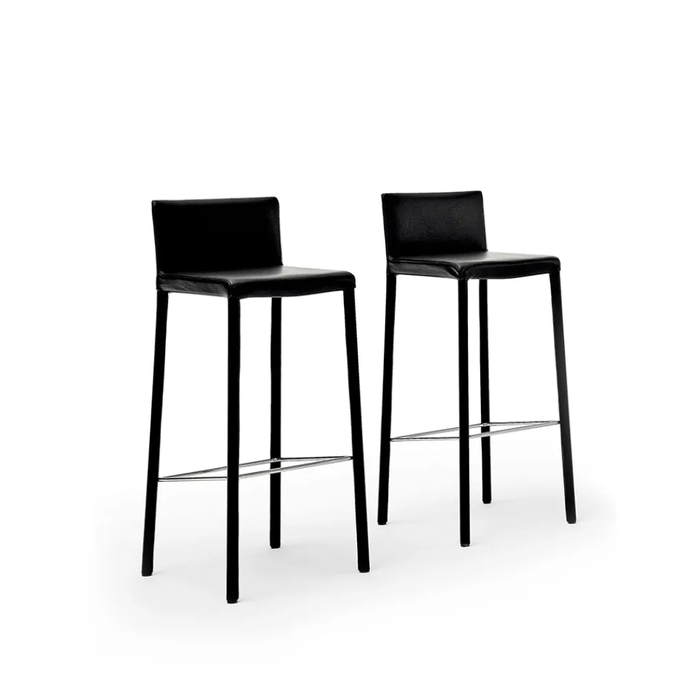 Viadurini Leather Barhocker-Design Stahlhocker gepolstert in Kunstleder, Leder oder Fell - Pitt Modell