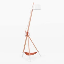 Viadurini Lighting Moderne Stehlampen-Design Stehleuchte aus Buchenholz und lackiertem Metall - Avetta