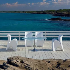 Myyour Gartenstühle Kunststoff-Design Stuhl für drinnen oder draußen aus farbigem Kunststoff 2 Stück - Lily von