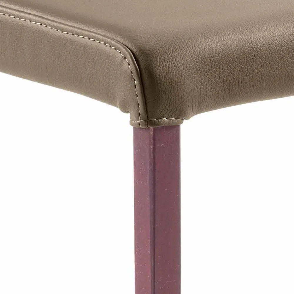 Viadurini Living Moderne Stühle-Design Stuhl für Esszimmer, hergestellt aus Kunstleder, Abbie