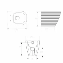 Viadurini Bathroom Wc-Design Toilettenvase aus weißer oder farbiger Keramik Trabia
