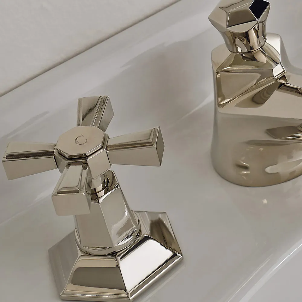 Viadurini Bathroom Waschbeckenarmaturen-Design VIntage Aufsatz-Waschtischarmatur aus Messing Made in Italy - Silvana