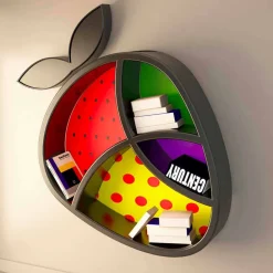 Viadurini Design Wandregale-Design Wandregal Made in Italy Poppy Book