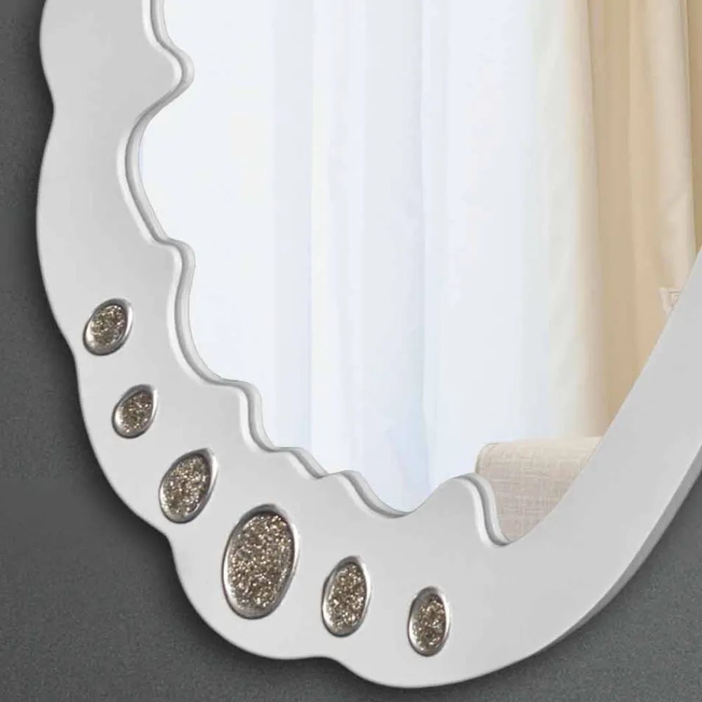 Viadurini Decor Wandspiegel-Design Wandspiegel Trilli Bianca