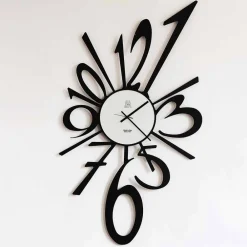 Viadurini Time Design Wanduhren-Design Wanduhr aus Eisen in schwarz oder aluminium Made in Italy - Oceano