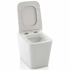 Viadurini Bathroom Wc-Design Weiße Keramik-Bodentoilette mit Soft-Close-Sitzbezug - Enzu