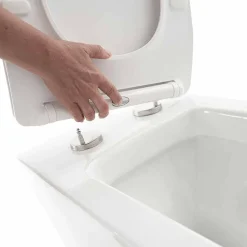 Viadurini Bathroom Wc-Design Weiße Keramik-Bodentoilette mit Soft-Close-Sitzbezug - Enzu