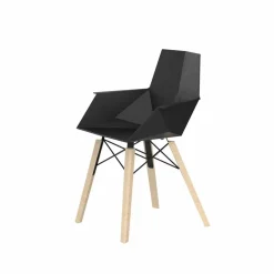 Vondom Design Stühle-Design Wohnzimmer Sessel aus Polypropylen und Holz - Faz Wood von