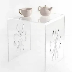 Viadurini Living Moderne Couchtische-Design Wohnzimmer Tischchen aus transparentem Plexiglas, Mandas