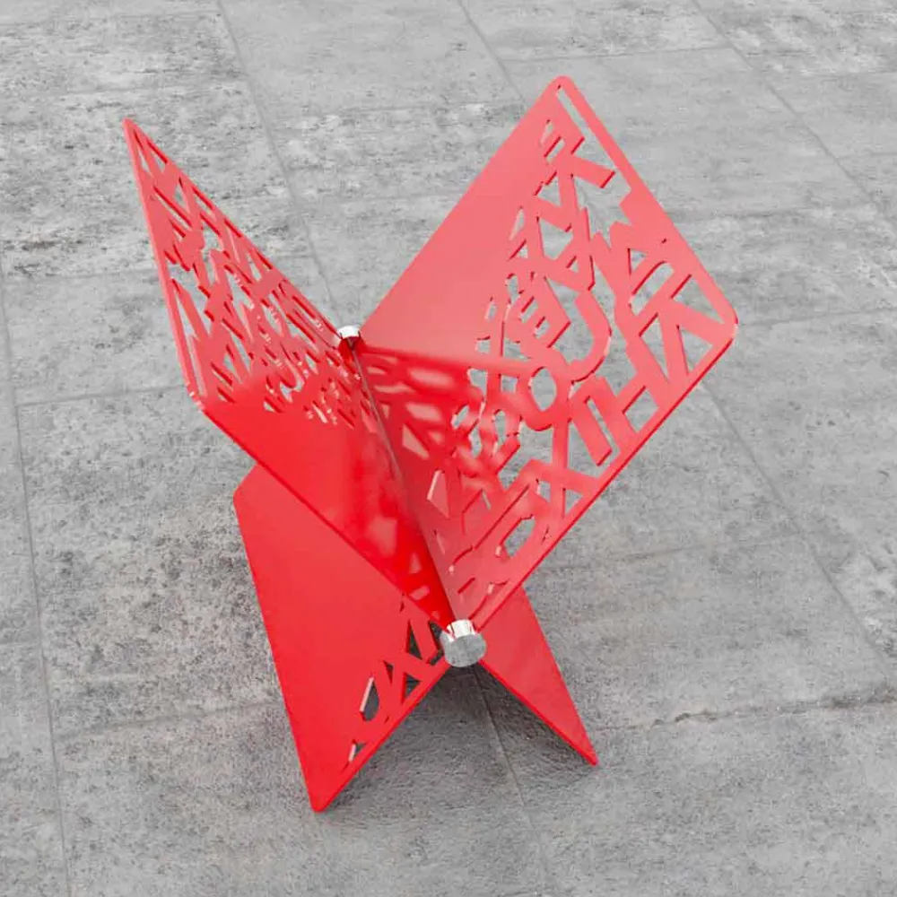 Mabele Zeitungsständer-Design Zeitschriftenständer Rotokalko von , handgefertigt in Italien