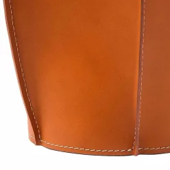 Limac Design Bürozubehör-Design-Abfalleimer aus regeneriertem Poligiono-Leder, hergestellt in Italien