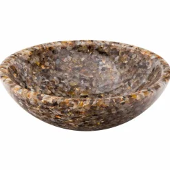 Viadurini Bathroom Harzwaschbecken-Design-Aufstatzwaschbecken aus künstlichem Harz und Achat Stein Ofelia