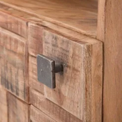 Viadurini Living Moderne Design Bücherregale-Design-Bücherregal aus Eisen und Akazienholz - Desdemona