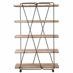 Viadurini Living Moderne Design Bücherregale-Design-Bodenregal im Industriestil aus Holz und Eisen - Soline