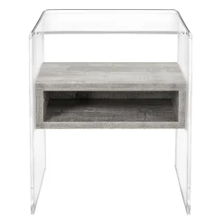 Viadurini Living Nachttische-Designer Nachttisch aus transparentem Plexiglas und Holz - Pascoli