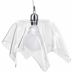 Viadurini Lighting Moderne Pendelleuchten-Designer transparenter Kronleuchter mit drapierter Daphne aus Italien