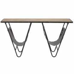 Viadurini Living Moderne Couchtische-Designer Zeitungstisch aus Eisenholz und Kunstleder - Marilena