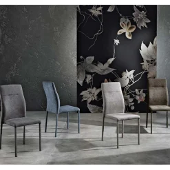 Viadurini Living Moderne Stühle-Design-Esszimmerstuhl aus Stoff, hergestellt in Italien, Luigina