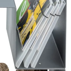 Viadurini Fire Design Kaminholzständer Aus Eisen Und Stahl-Design-Holzhalter für den Innenbereich aus grauem Stahl Made in Italy - Tramontana