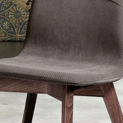 Viadurini Living Design Stühle-Design-Küchenstuhl aus Holz und Stoff, hergestellt in Italien, Egizia