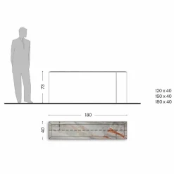 Viadurini Living Konsolentisch Flur-Designkonsole mit Marmorplatte und Glassockel Made in Italy - Molino