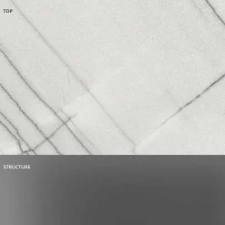 Viadurini Living Konsolentisch Flur-Designkonsole mit Marmorplatte und Glassockel Made in Italy - Molino