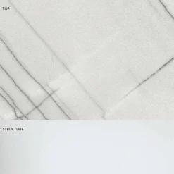 Viadurini Living Konsolentisch Flur-Designkonsole mit Marmorplatte und Glassockel Made in Italy - Molino