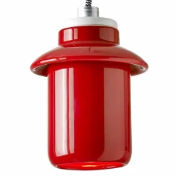 Viadurini Lighting Moderne Pendelleuchten-Designlampe aus roter Keramik, hergestellt in Italy Asia
