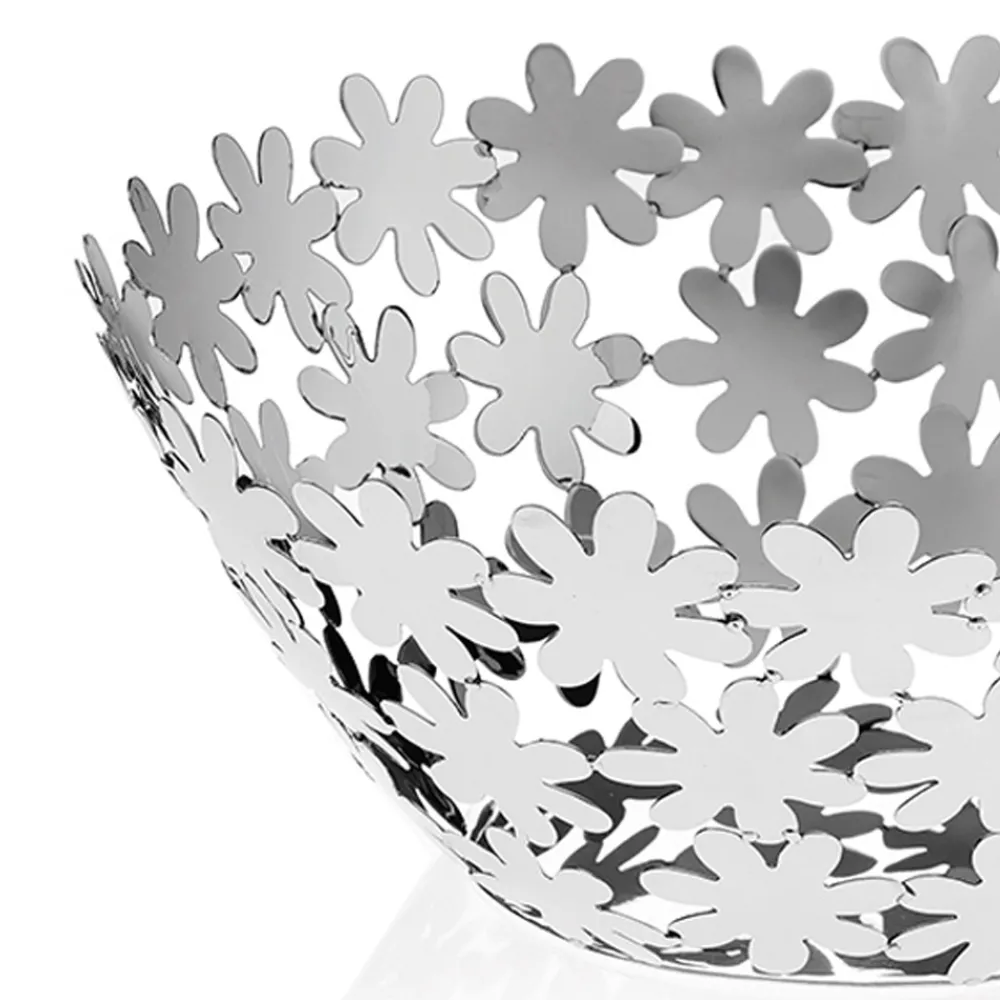 Viadurini Decor Küchenzubehör-Design-Mittelstück aus silbernem Metall und luxuriöser Blumendekoration - Terraceo