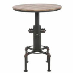 Viadurini Living Runde Tische-Design-Stehtisch im Industriestil aus Eisen und Holz - Niv