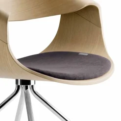 Viadurini Living Design Stühle-Designstuhl aus Eichen- oder Wengeholz mit italienischem Luxuskissen - Rimmel