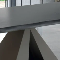 Viadurini Living Esstische-Designtisch aus furniertem Holz und Stahl, hergestellt in Italien – Dalmata