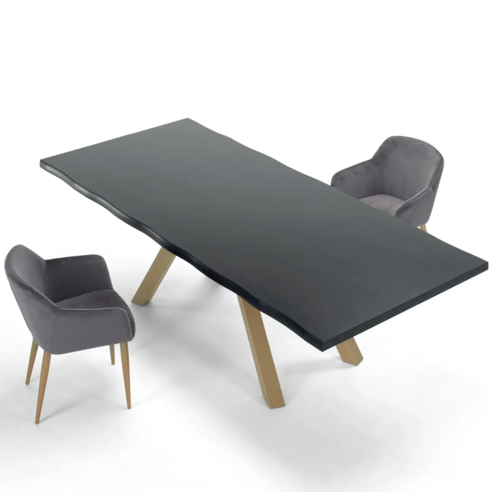 Viadurini Living Esstische-Designtisch aus Holz und Stahl für bis zu 12 Sitzplätze, hergestellt in Italien – Settimmio