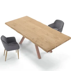 Viadurini Living Esstische-Designtisch aus Holz und Stahl für bis zu 12 Sitzplätze, hergestellt in Italien – Settimmio